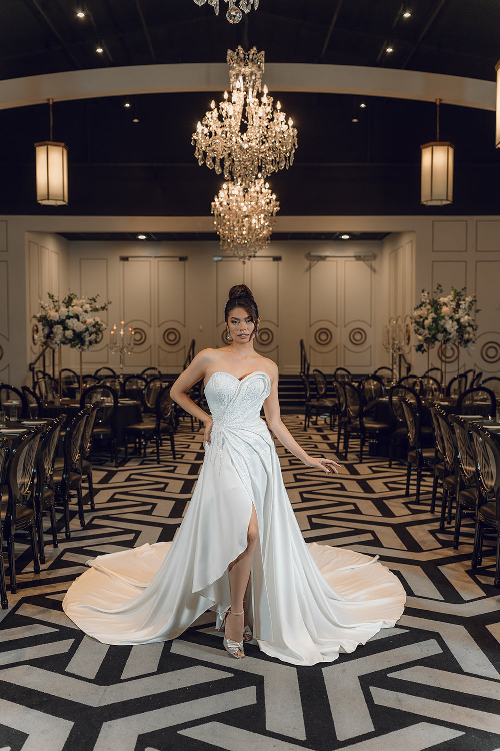Crocus-Mermaid Style Wedding Dress full front look 