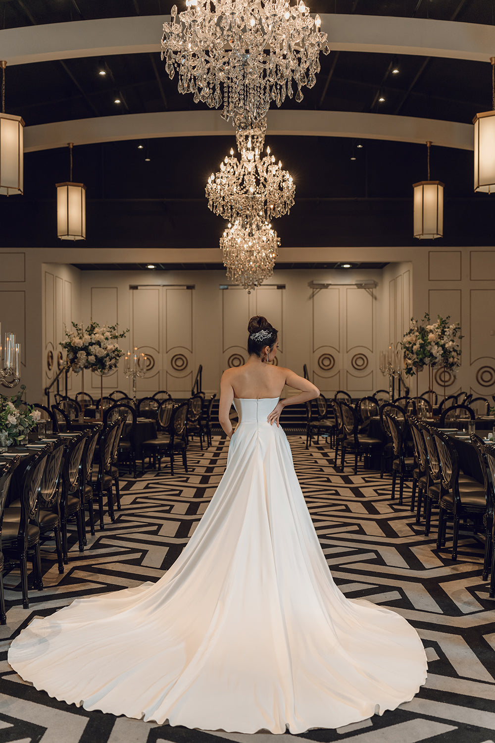Crocus-Mermaid Style Wedding Dress full back look 