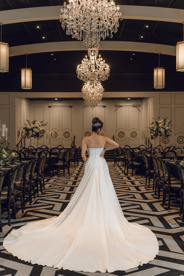 Crocus-Mermaid Style Wedding Dress full back look 