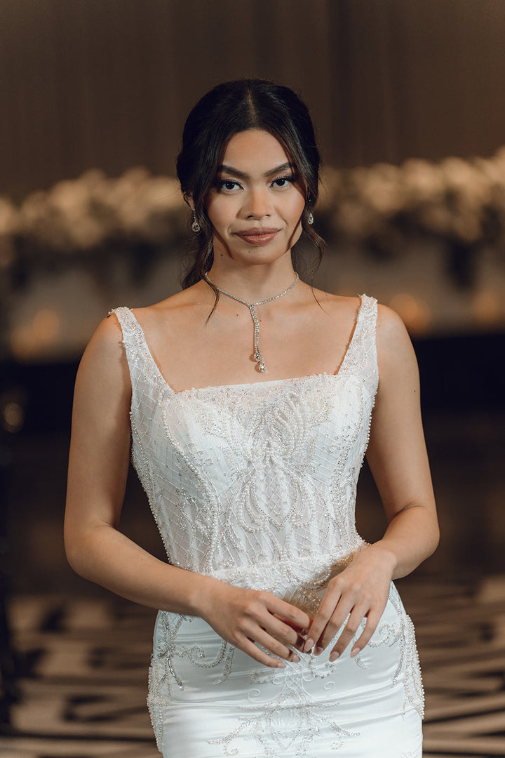ELAINE-Fit and Flare Wedding Dress 